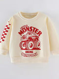 Toddler Boys Graphic Round Neck Sweatshirt
