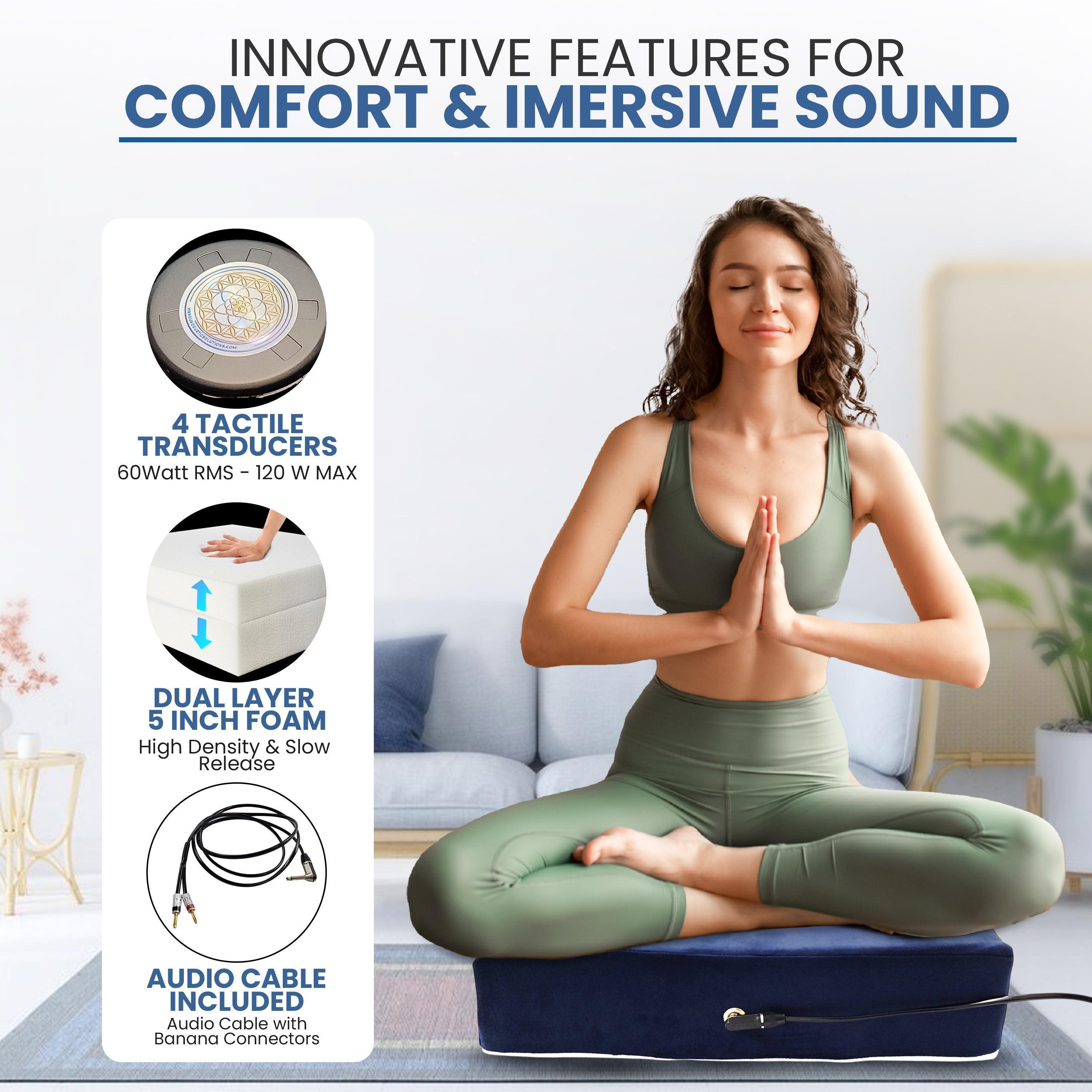 Vibroacoustic Therapy Meditation Cushion bundle with custom amplifier