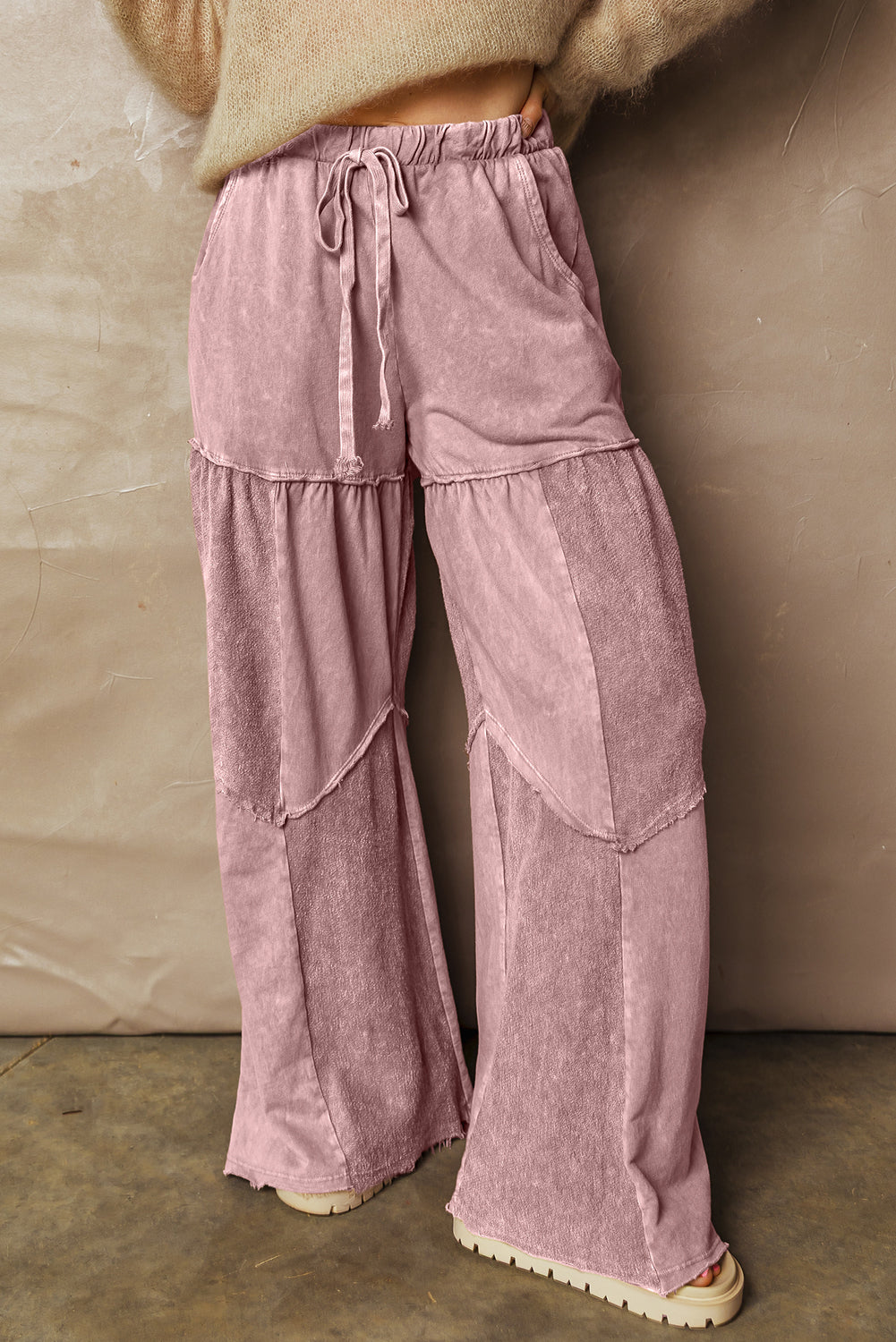 Murphy Leg Patchwork Drawstring Pants