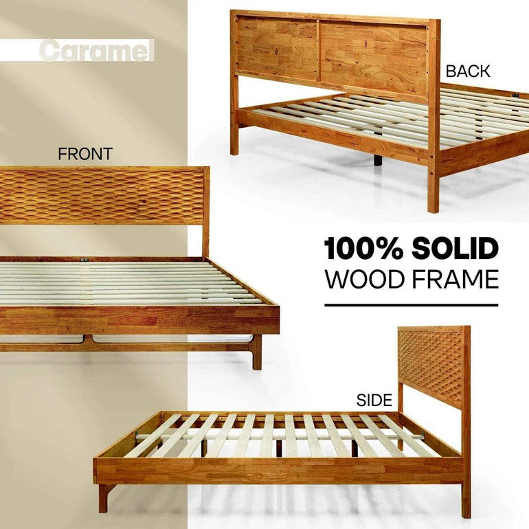 Acacia Elara Platform Bed Frame with Headboard - Stylish and Durable Design