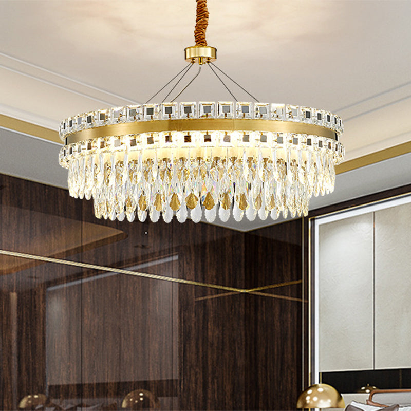 Aurora's Modern Crystal Chandelier: A Touch of Elegance with Sparkling Light