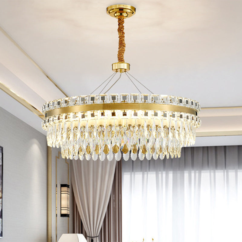 Aurora's Modern Crystal Chandelier: A Touch of Elegance with Sparkling Light