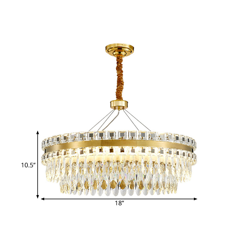 Aurora's Modern Crystal Chandelier: A Touch of Elegance with Sparkling Light