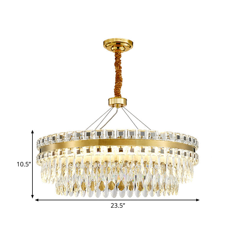 Aurora's Modern Crystal Chandelier: A Touch of Elegance with Sparkling Light