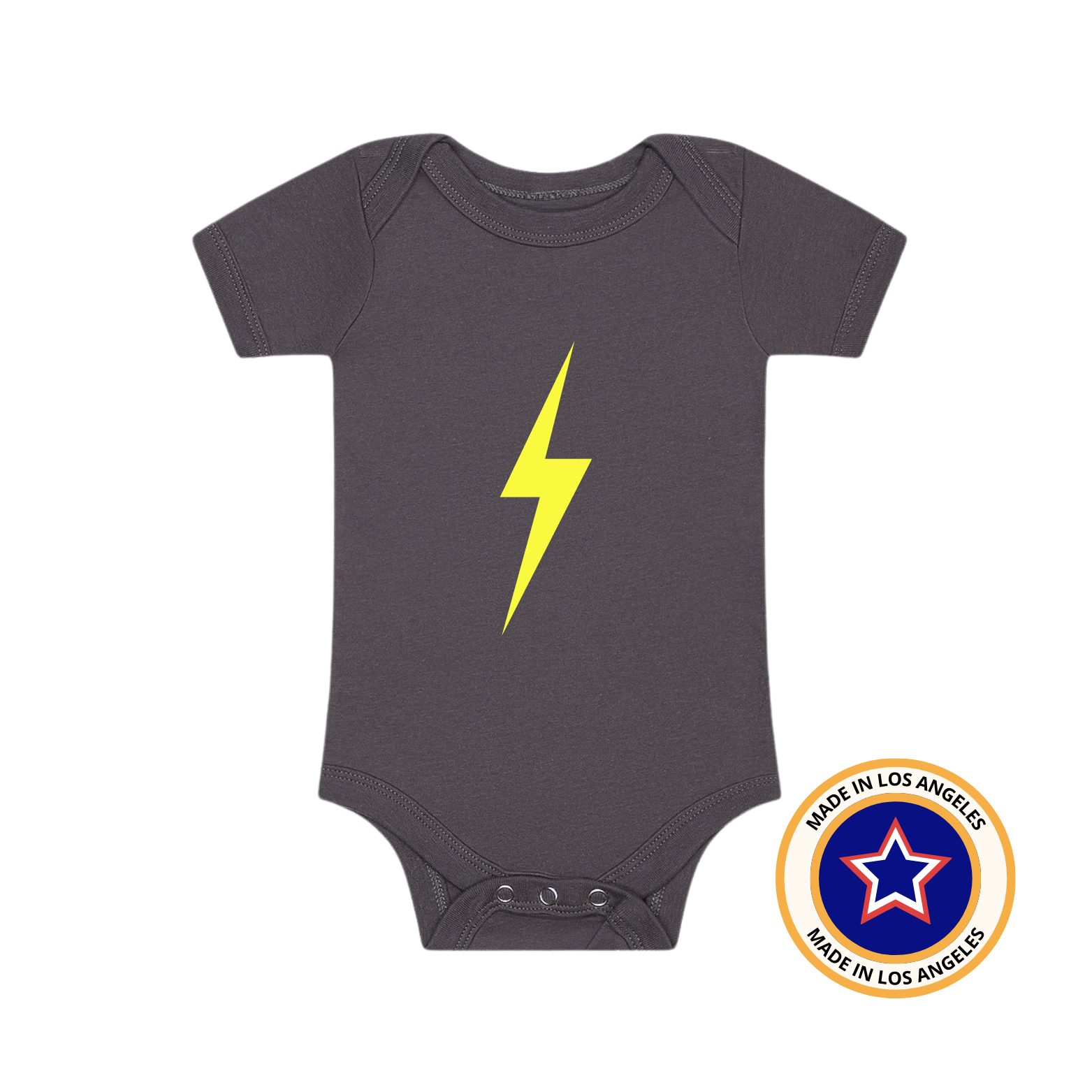 THE SPARK NEON YELLOW ONESIE - GREY
