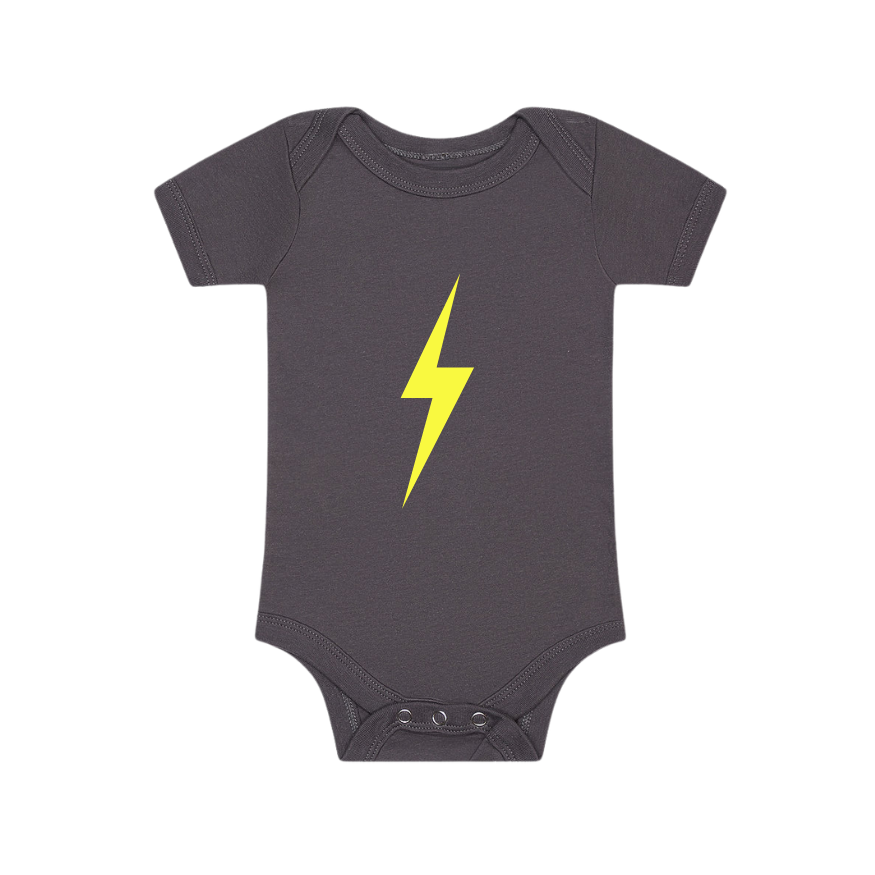 THE SPARK NEON YELLOW ONESIE - GREY