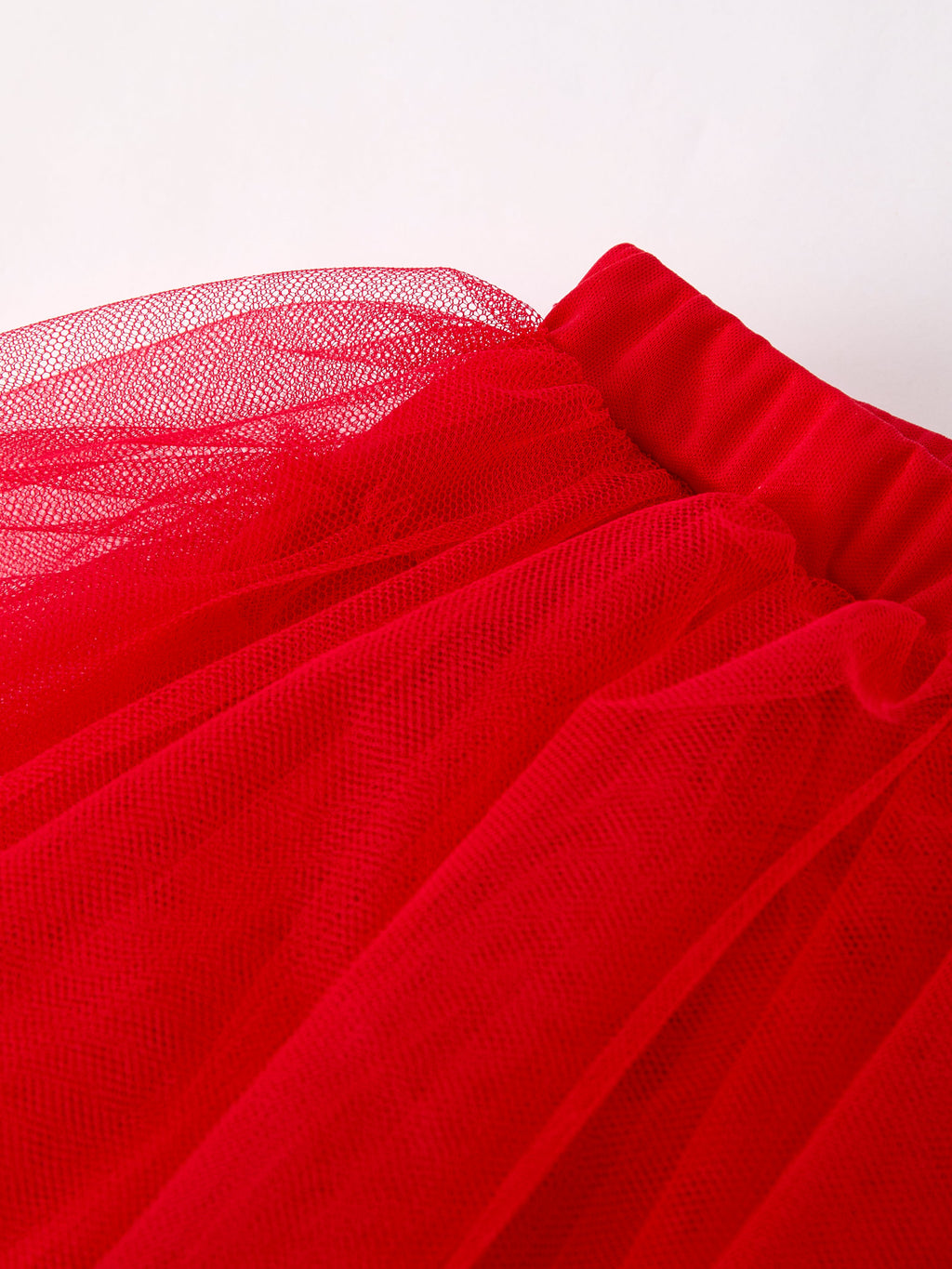 Valentine's Day Summer Red Girls' Tulle Skirt