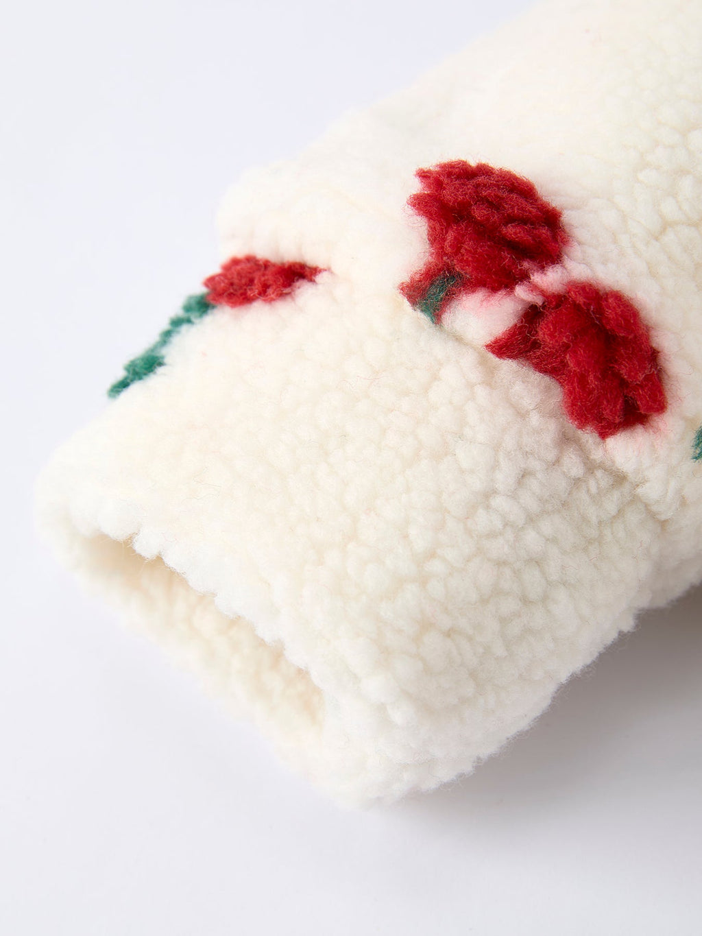 Cherry Plush Jacket for Girls – Zip-Up Winter Coat