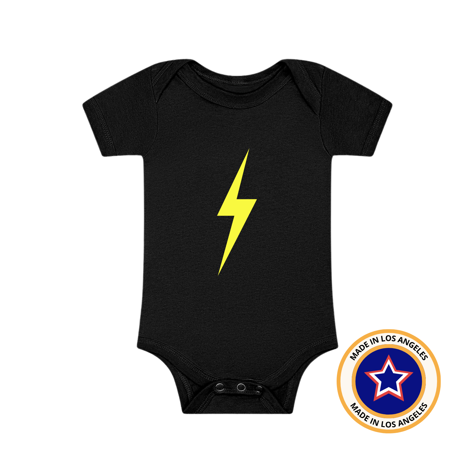 THE SPARK NEON YELLOW ONESIE - BLACK