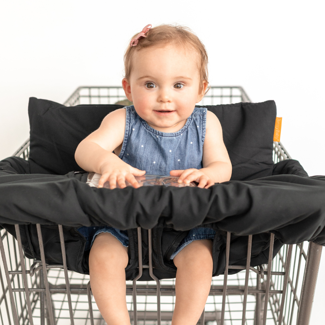 Baby Shopping Cart Cover | Black Fabric