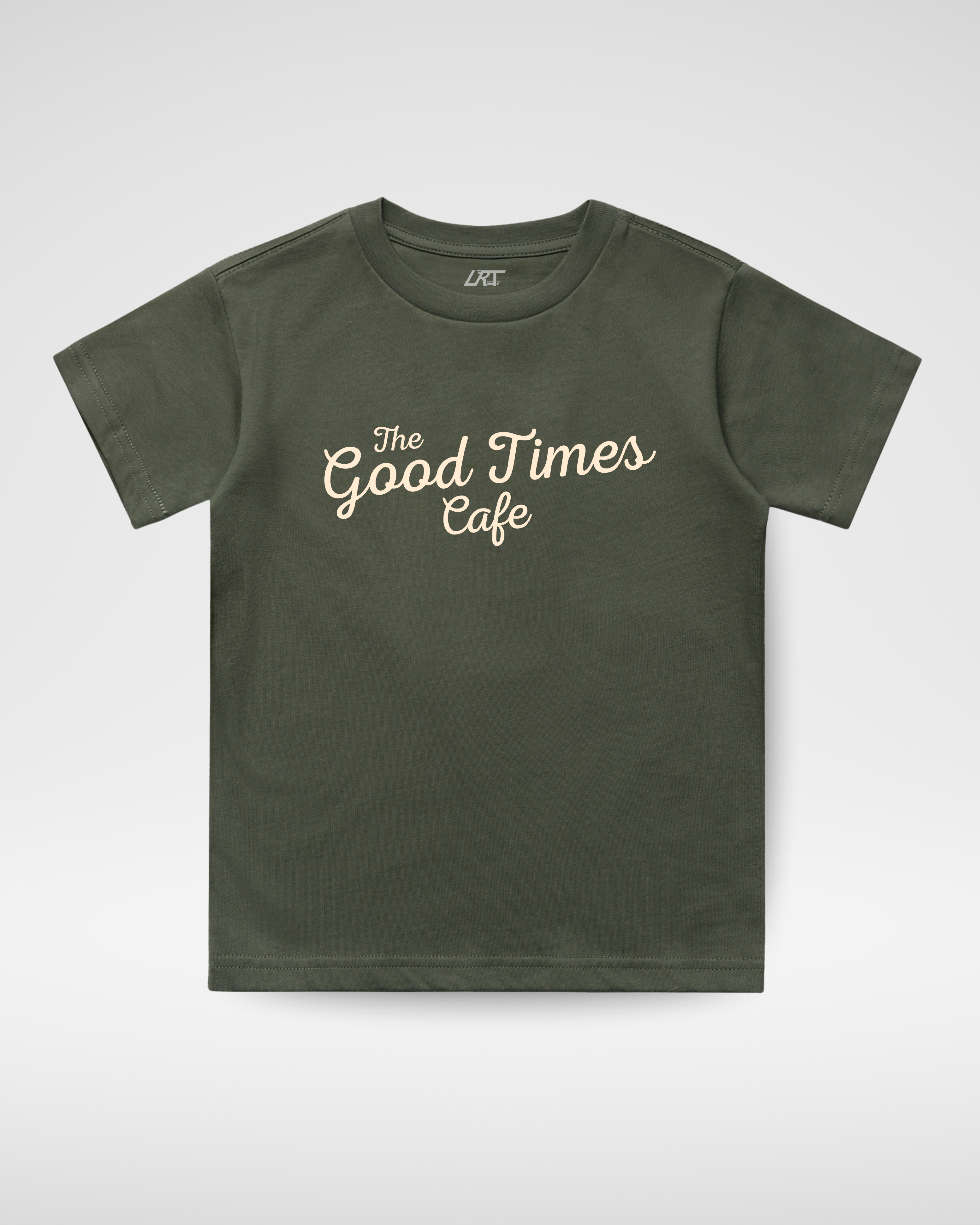 THE GOOD TIMES CAFE TEE - OLIVE