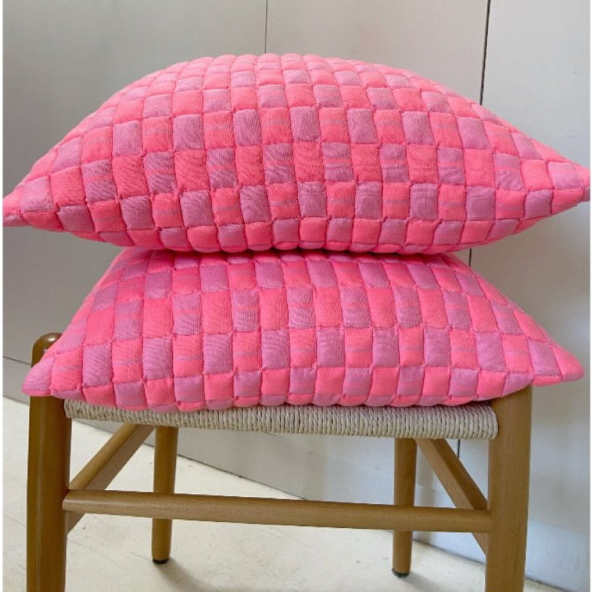 Sujani Quilted Pillow - Neon Pink