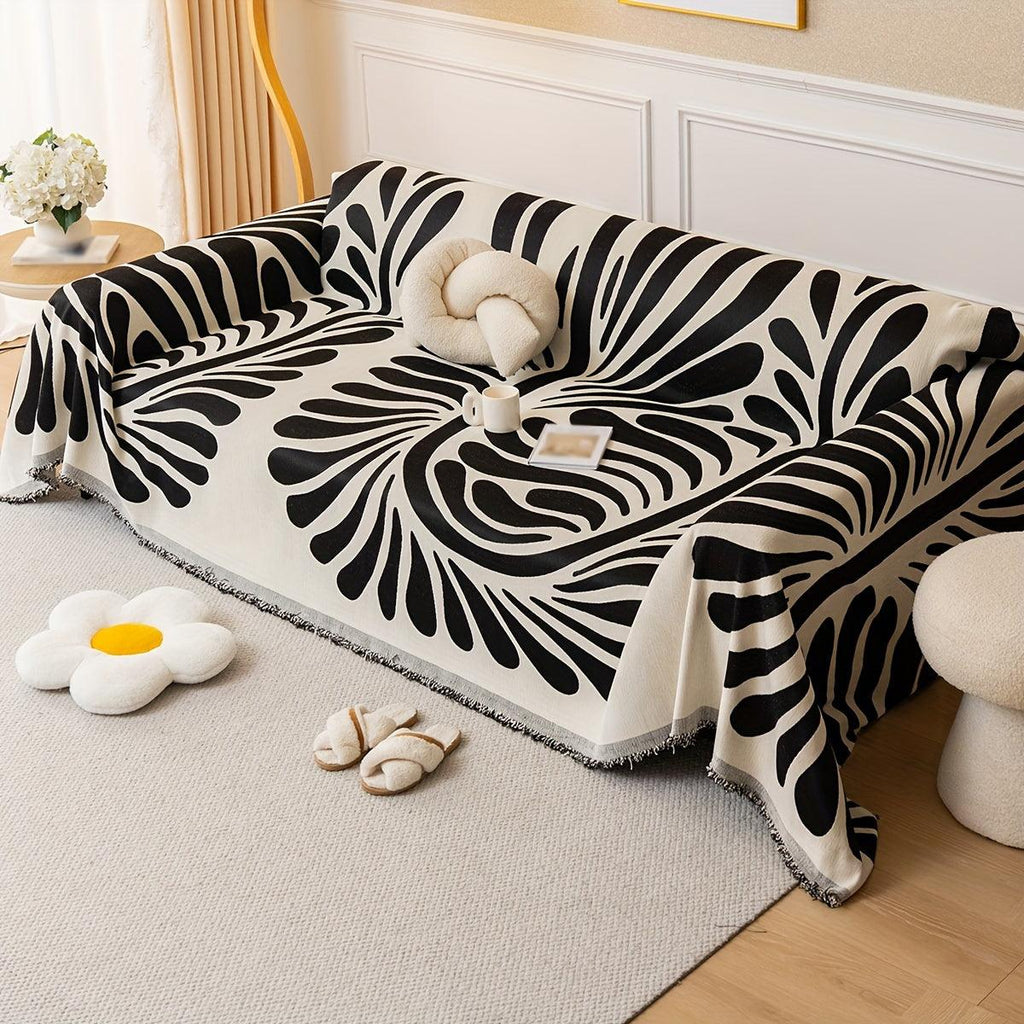 Versatile Chenille Sofa Cover - Pet-Friendly, Orange Dog Couch Cover