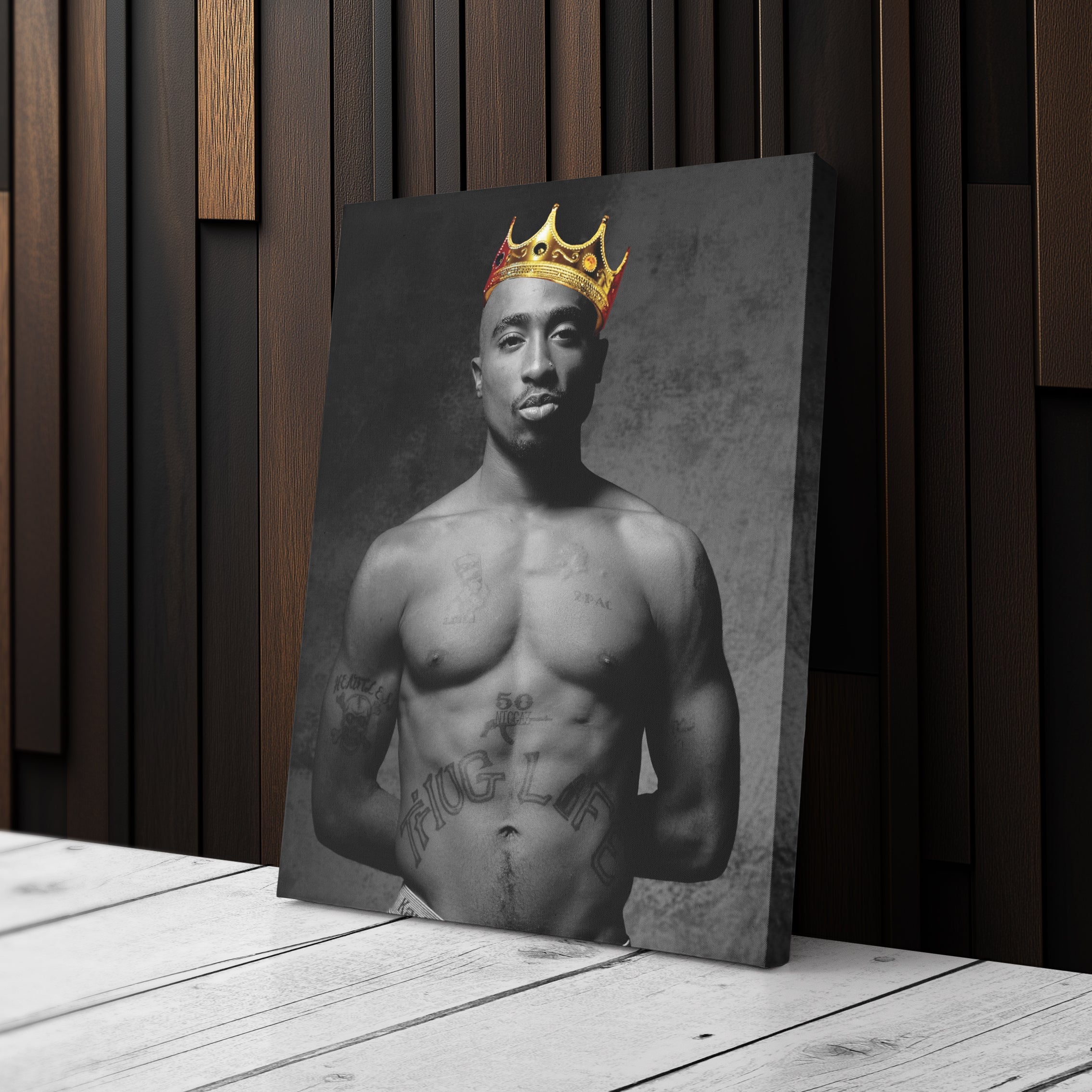 Tupac Illustration Canvas – Rap Legend Wall Art Decor