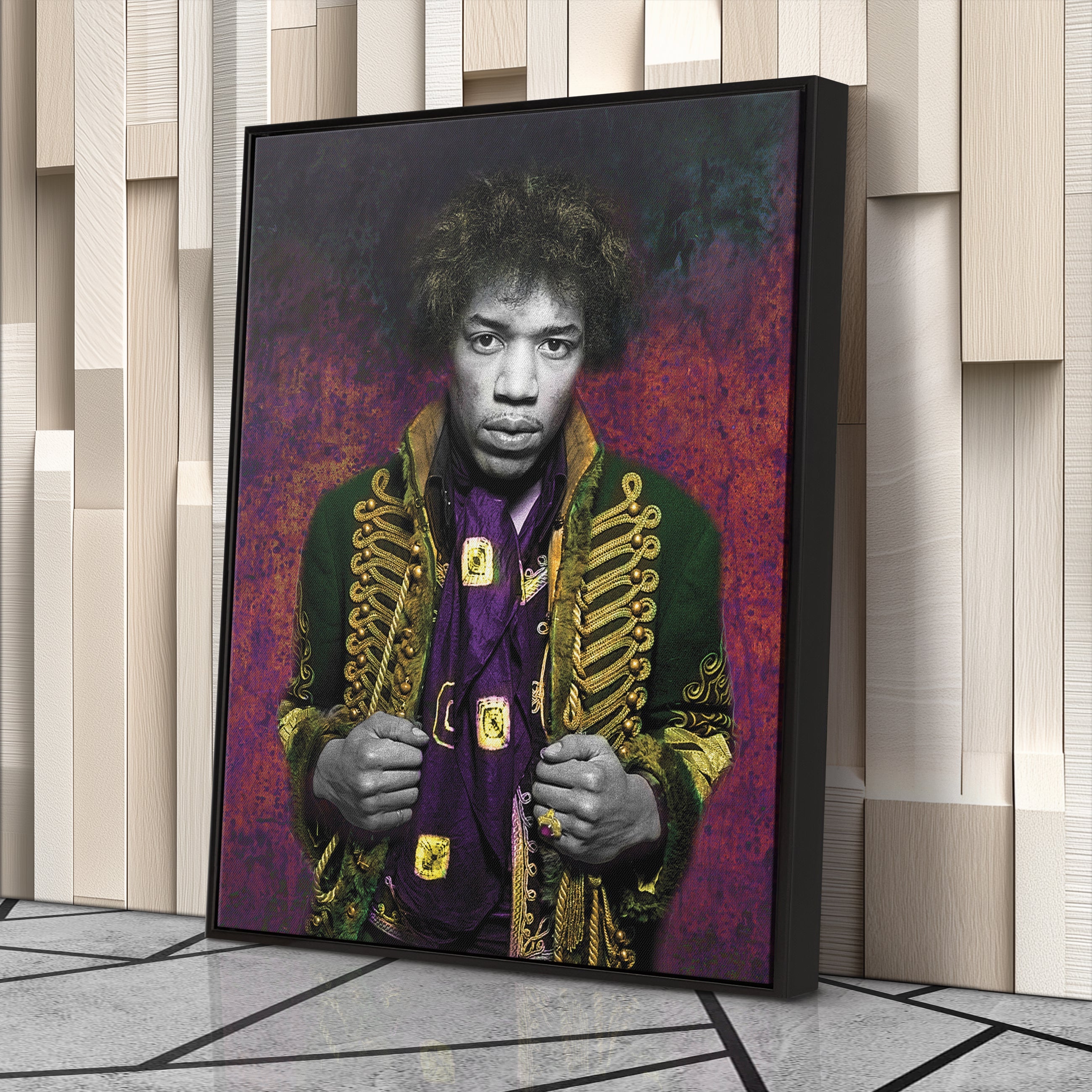 Jimi Hendrix Canvas Print – Guitarist & Singer Wall Art for Home Music Decor