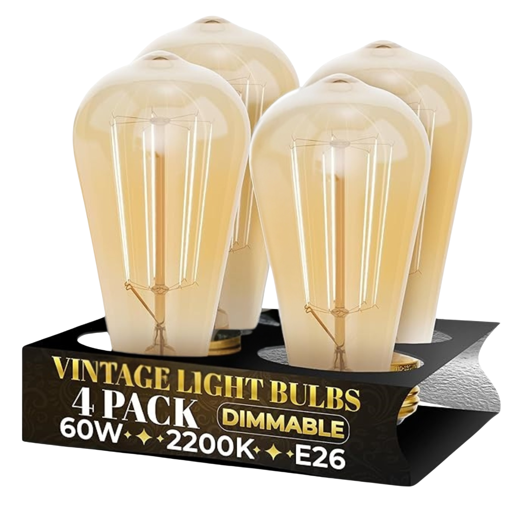 4 Pack - Dimmable Teardrop Incandescent 60W