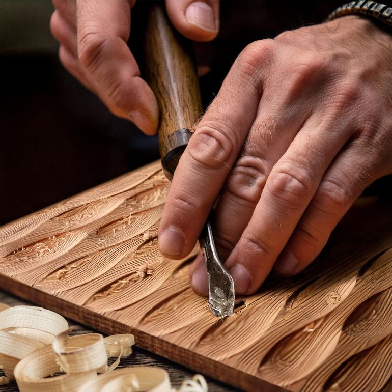 Acacia Elara Solid Wood TV Stand with Storage and Cable Management for TVs up to 80"