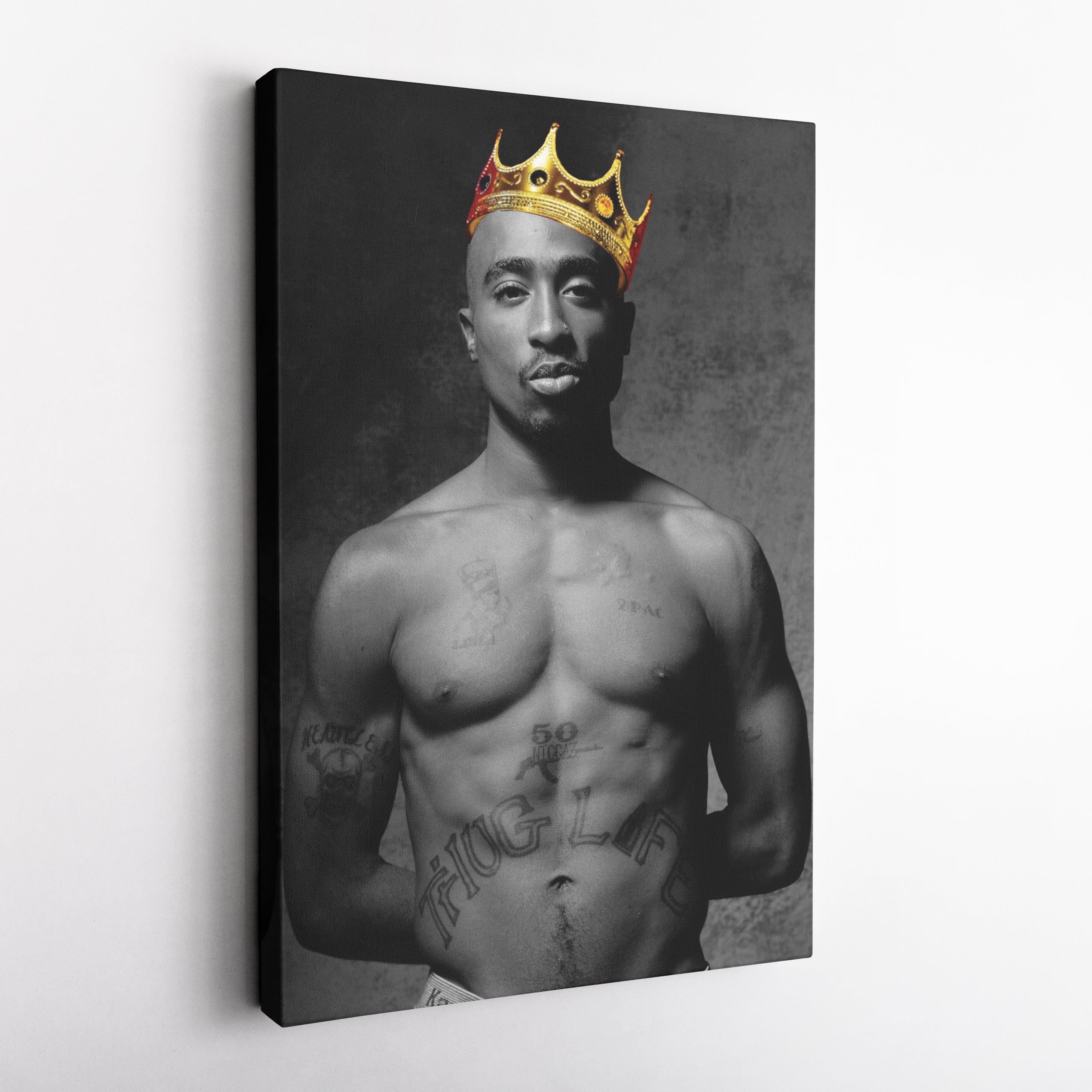 Tupac Illustration Canvas – Rap Legend Wall Art Decor
