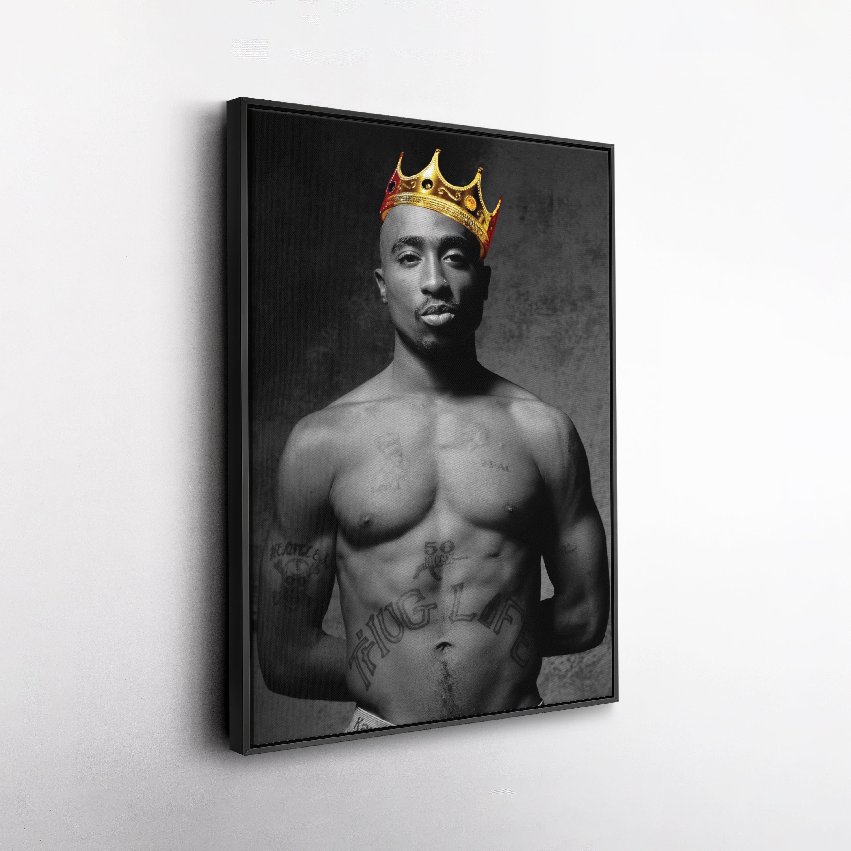 Tupac Illustration Canvas – Rap Legend Wall Art Decor
