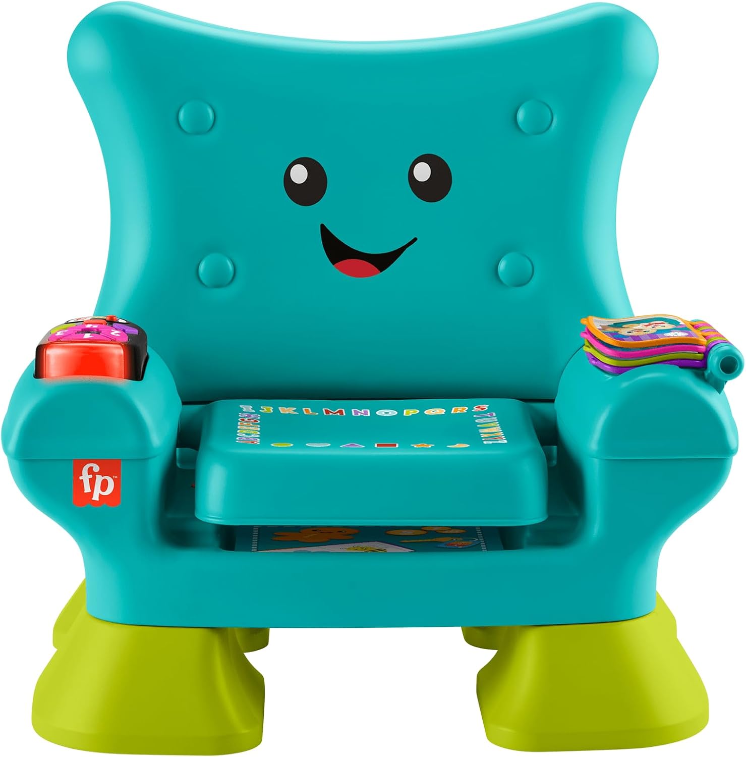 Fisher-Price Toddler Learning Toy Laugh & Learn Smart Stages Chair with Music Lights & Activities for Infants Ages 1+ Years, Teal
