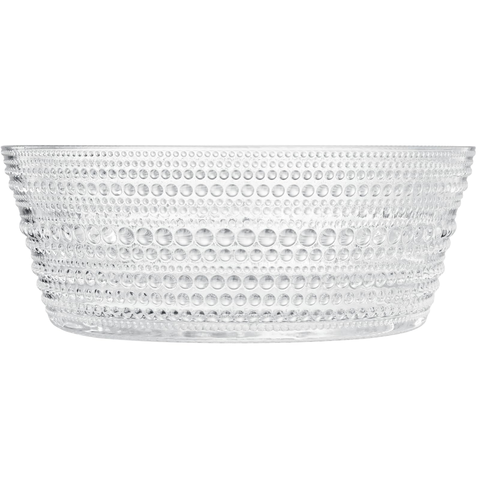 Khen Hobnail Glass Bowl Clear Vintage Style Textured Borosilicate Tableware Decorative Fruit Salad Centerpiece - 10 Inch