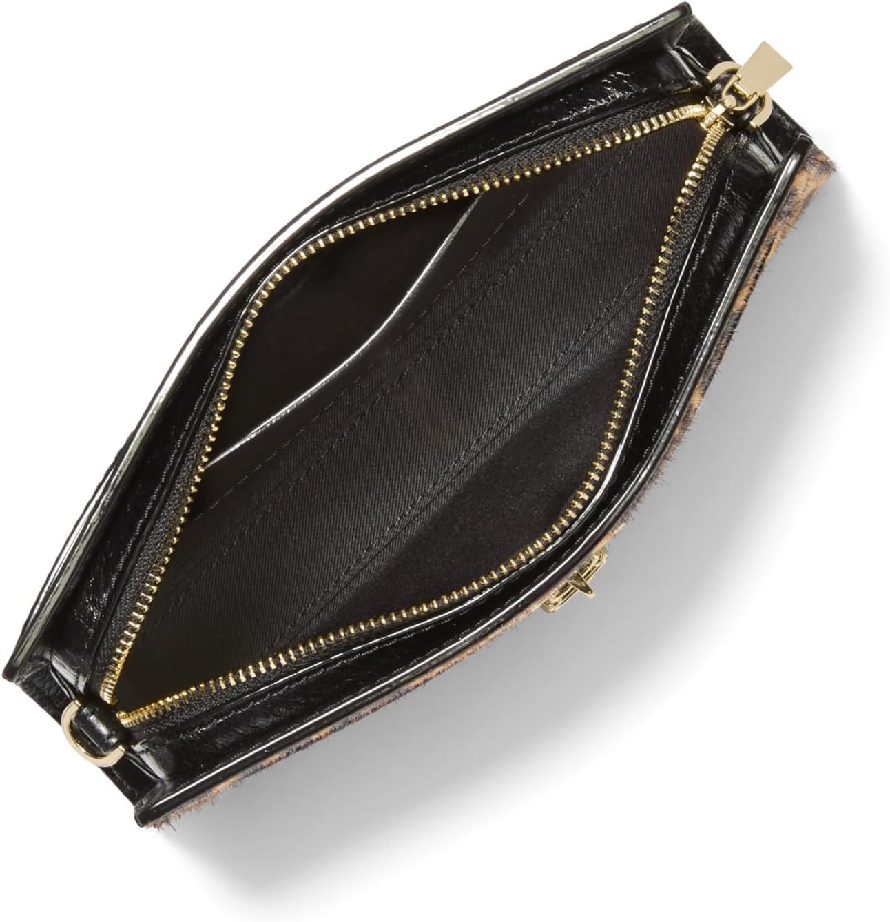 Michael Kors Hamiton Extra Small Convertible Crossbody Bag, Gold-Tone Hardware/Cheetah Haircalf with Volare Leather Trim/Marigold