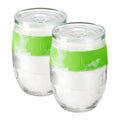 Stemless Acrylic Cooling Wine Glasses 14oz | Set of 2| Green