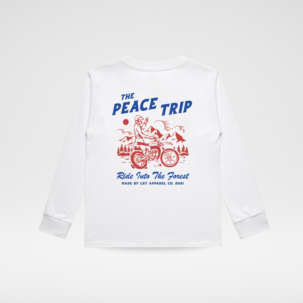 THE PEACE TRIP LONG SLEEVE TEE - WHITE