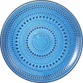 Glass Hobnail Dinner or Charger Plates | Set of 4 | Dark Blue