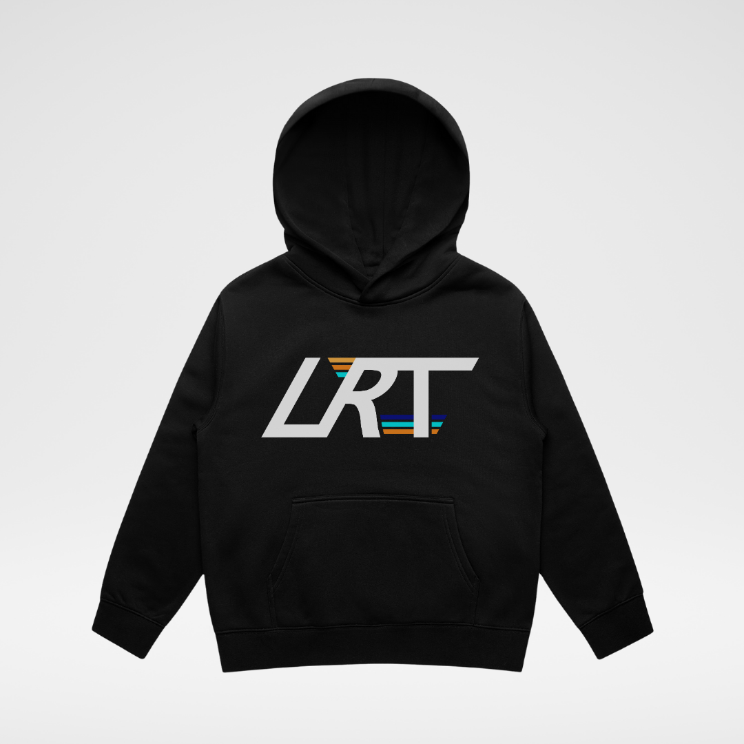 THE LRT WINGED LOGO HOODIE - RECYCLED BLACK