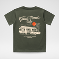 THE GOOD TIMES CAFE TEE - OLIVE