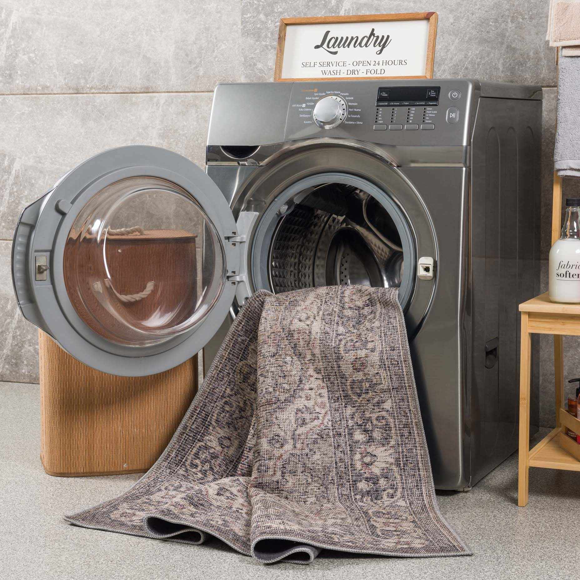 Greenpoint Dusty Blue Washable Rug