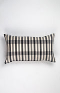 Cecilia Black and Ivory Striped Plaid Pillow