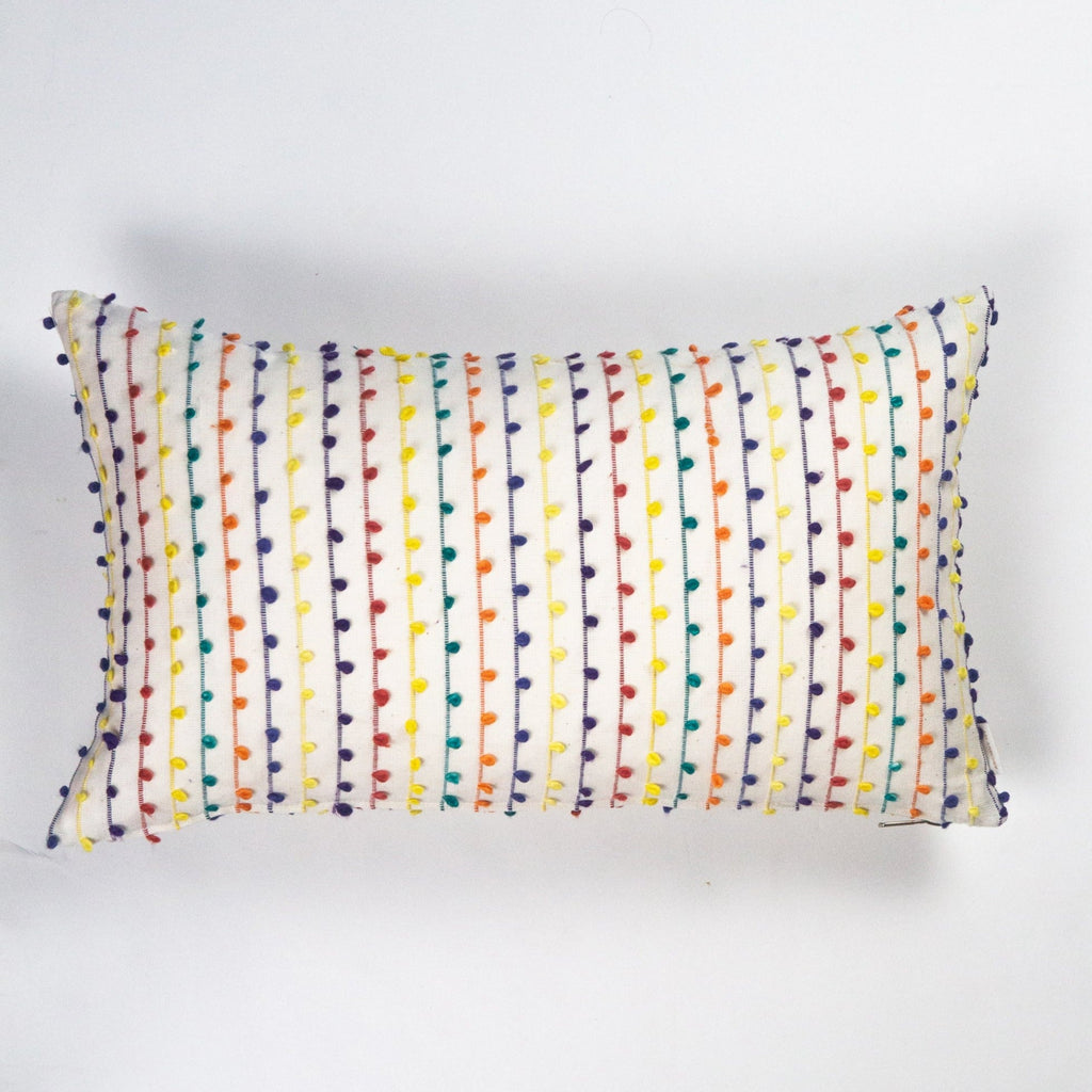 Vintage Rainbow Nubby Pillow