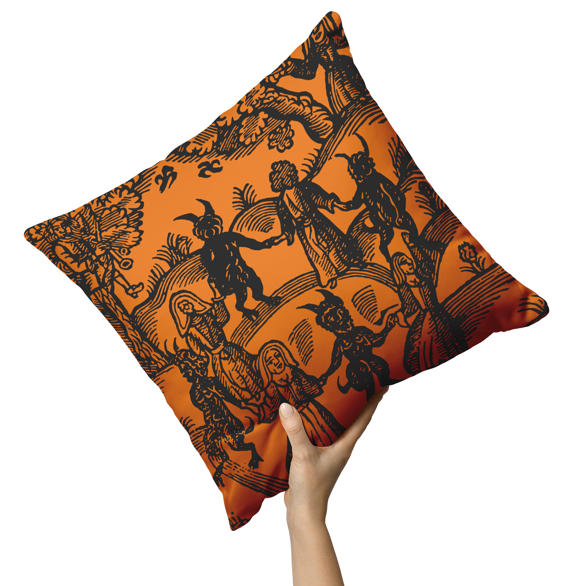 "Dance with the Devil" Throw Pillow