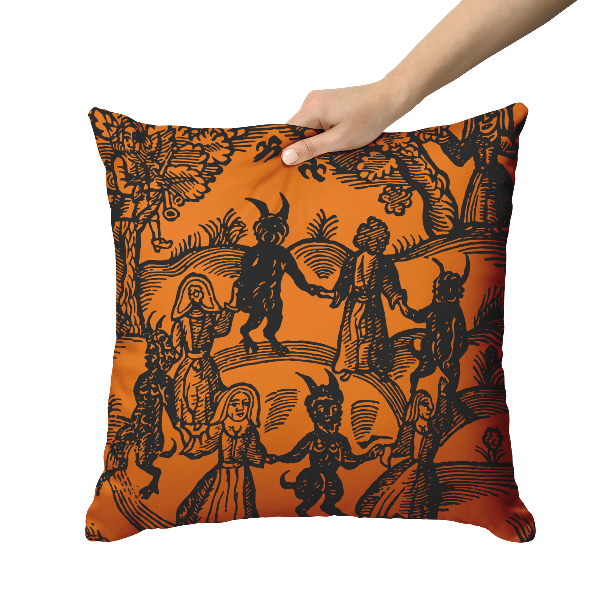 "Dance with the Devil" Throw Pillow