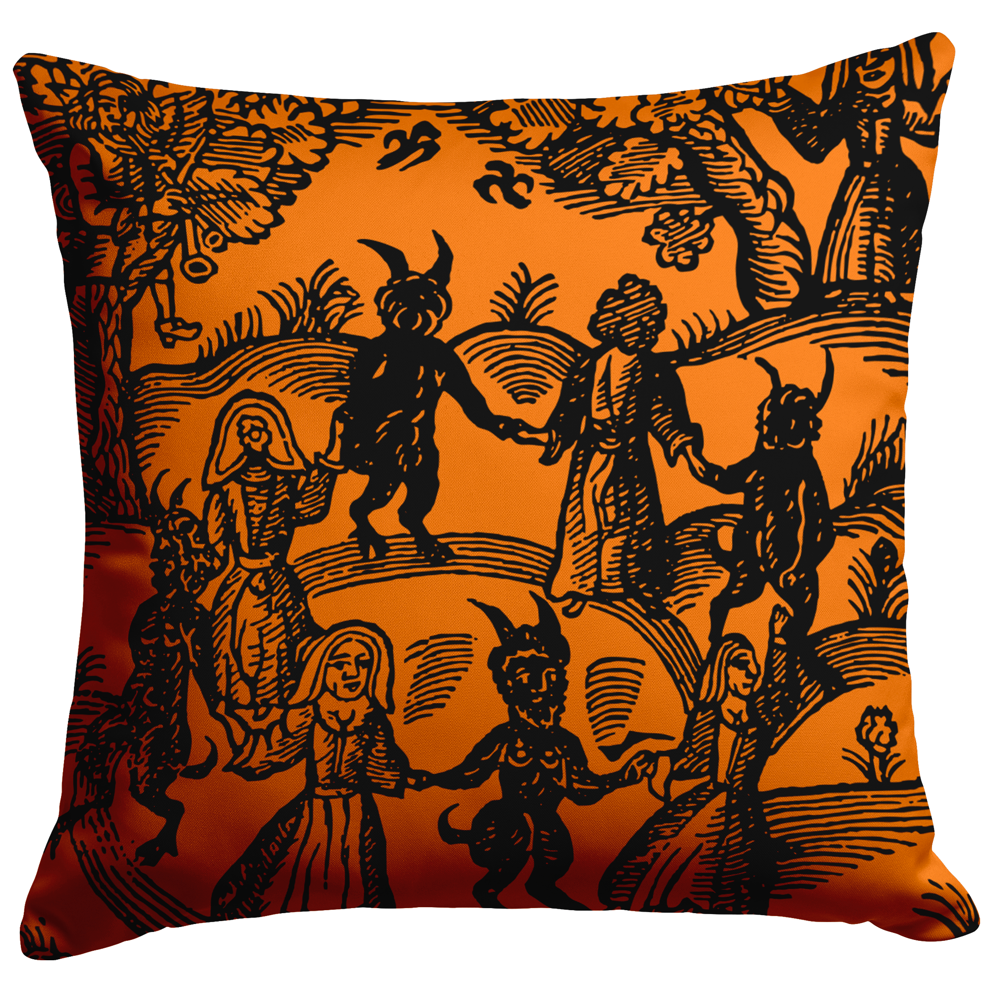 "Dance with the Devil" Throw Pillow