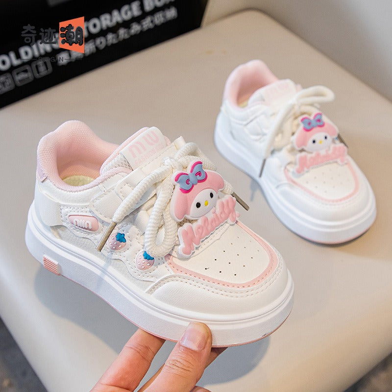 Girls PU Leather Sneakers - Anti-Slip Casual Sport Shoes | AURORE LUXURE