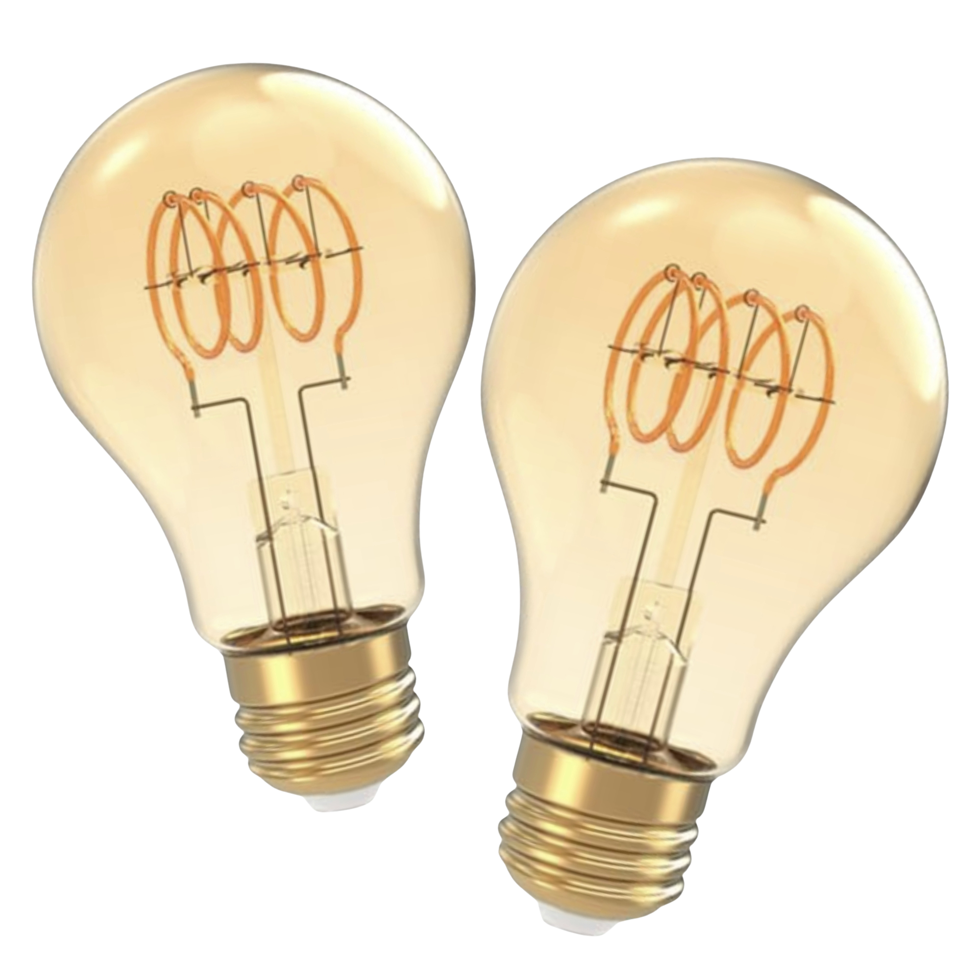 2 Pack - Dimmable LED Spiral Vintage 60W Eq.