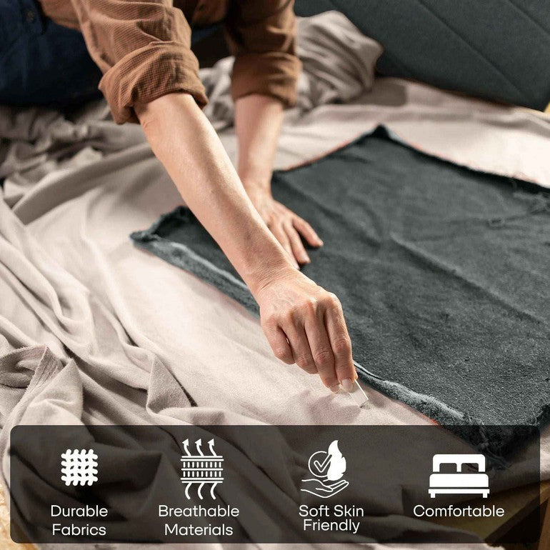 Acacia Astoria Upholstered Solid Wood Bed Frame for Elegant Bedrooms