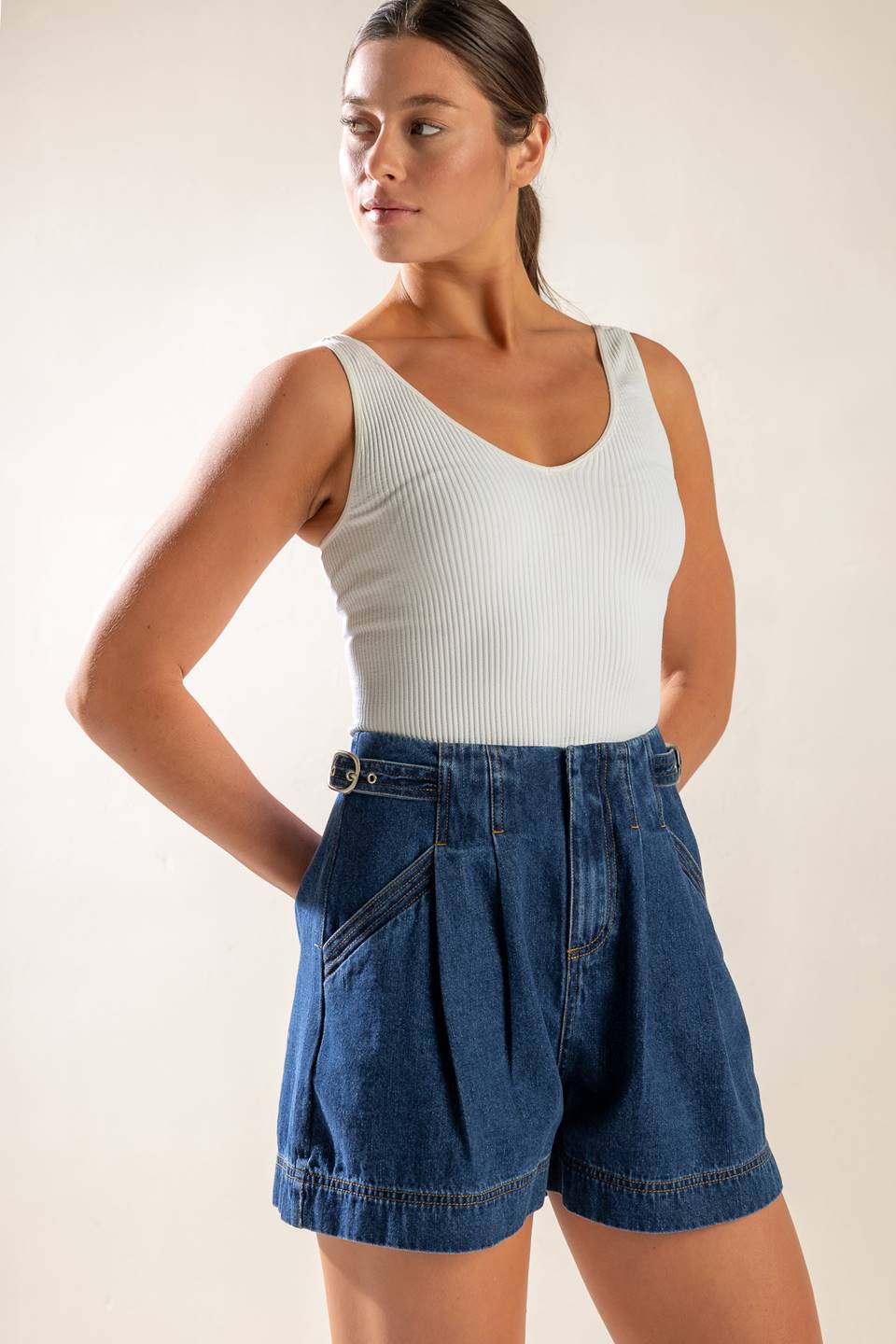 SPRING ROMANCE DENIM SHORTS