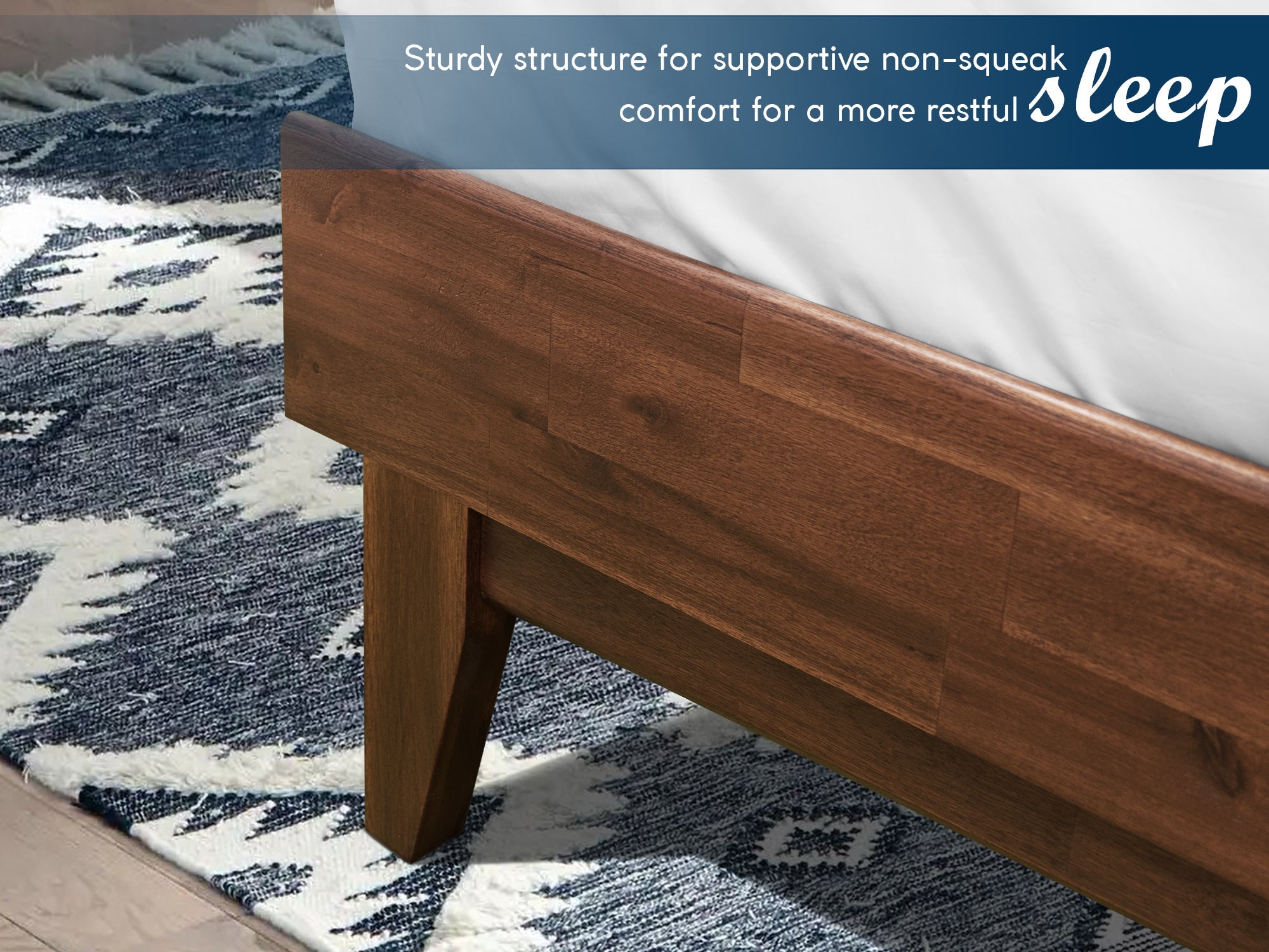 Acacia Aurora Bed Frame & Nightstand Set for Stylish Bedrooms