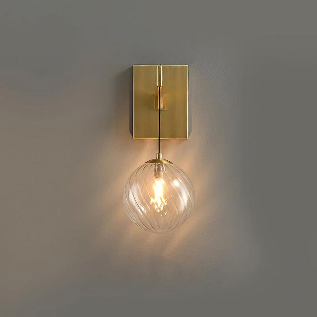 Golden Globe Glass Wall Lamp