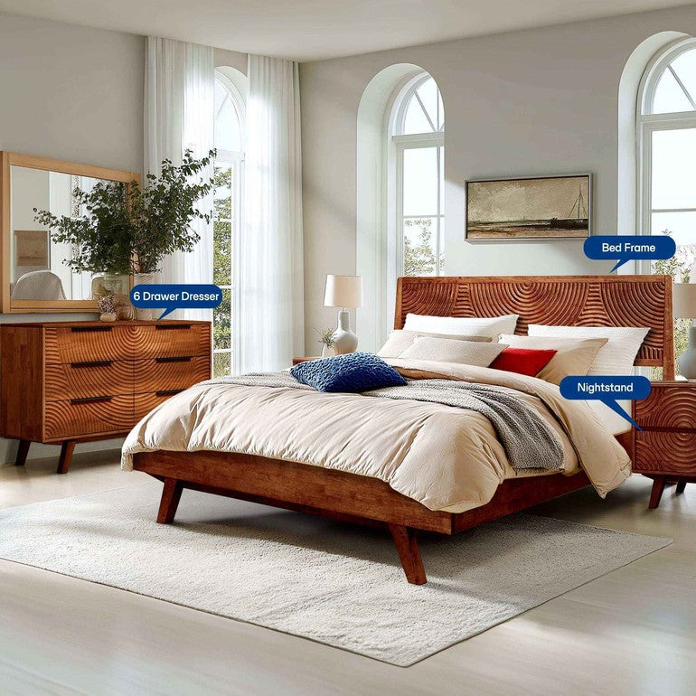 Acacia Harmony Dresser with 6 Drawers for Stylish Storage