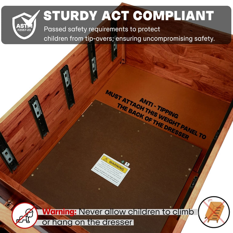 Acacia Elara Dresser with 5 Drawers for Stylish Storage Solutions