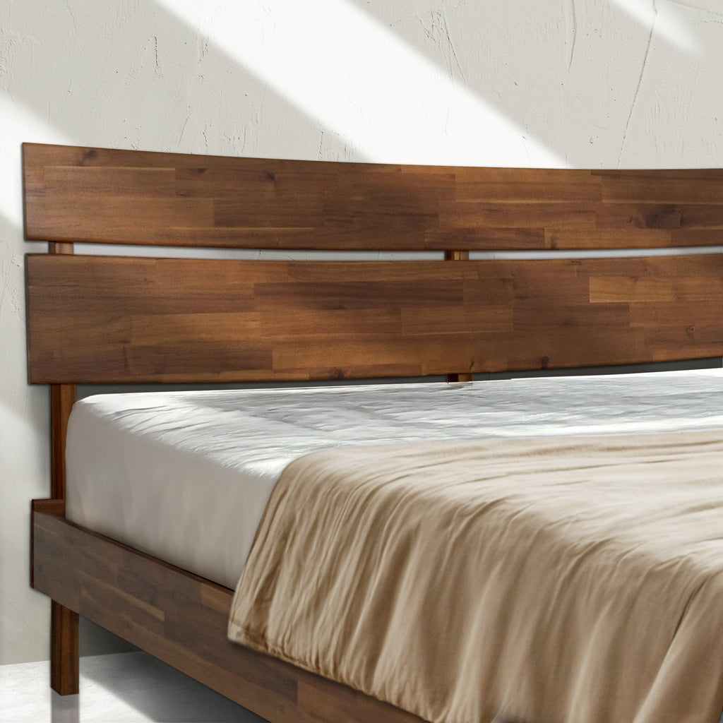 Acacia Solid Wood Bed Frame - Aurora Style for a Stylish Bedroom
