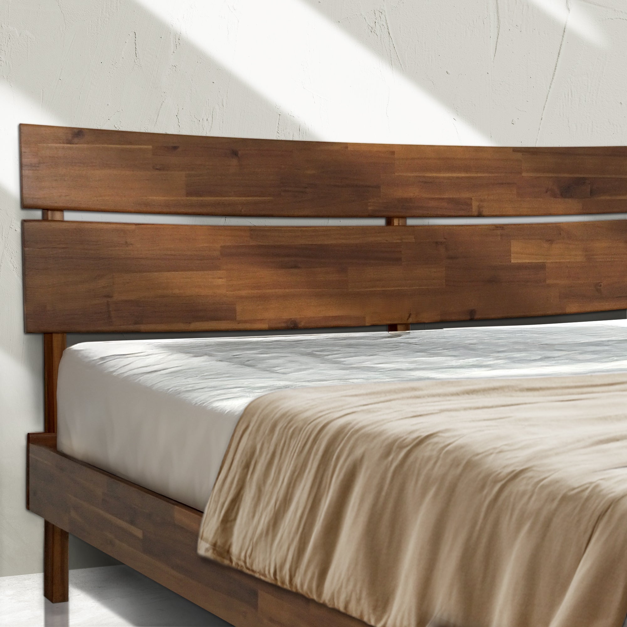Acacia Solid Wood Bed Frame - Aurora Style for a Stylish Bedroom