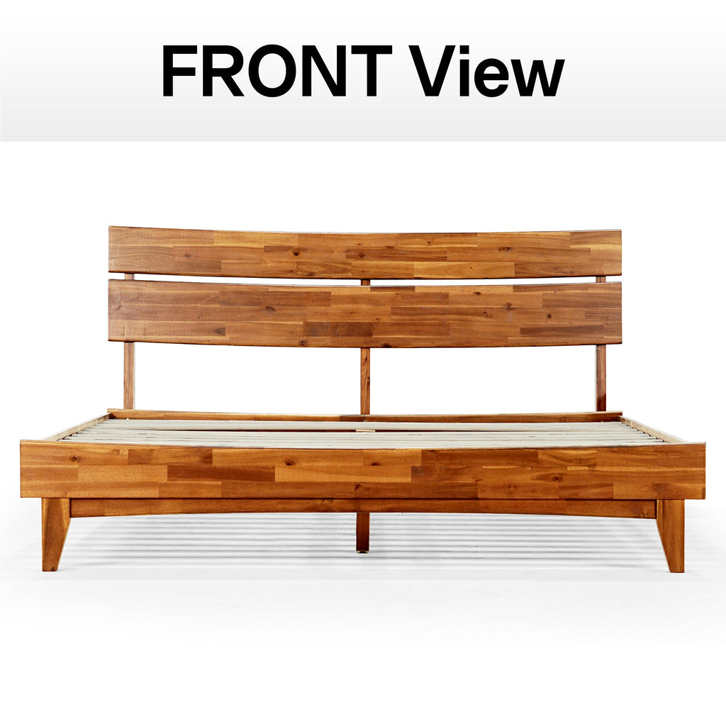 Acacia Solid Wood Bed Frame - Aurora Style for a Stylish Bedroom