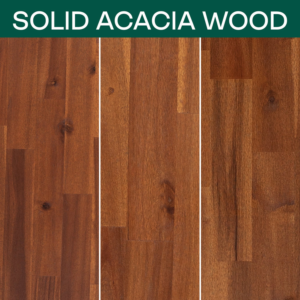 Acacia Callisto Solid Wood Bed Frame and Nightstand Set for a Stylish Bedroom