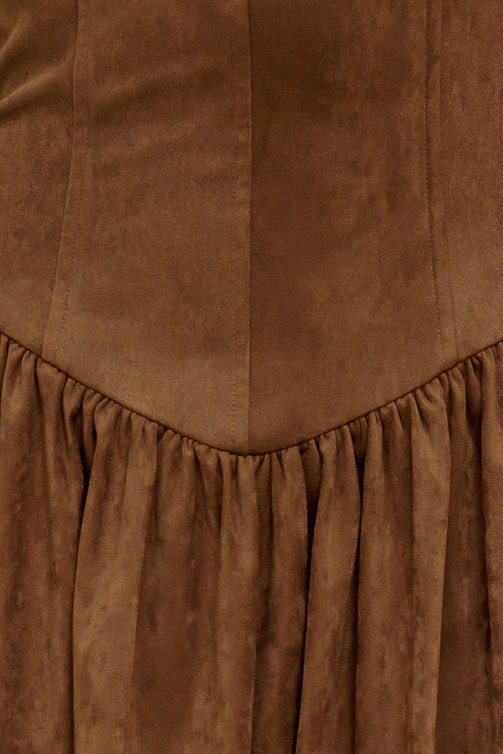 WILD ESPRESSO FAUX SUEDE MIDI DRESS